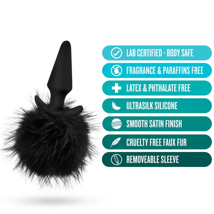 Blush Novelties Anal Adventures Platinum Rabbit Tail Plug Male Sex Toys
