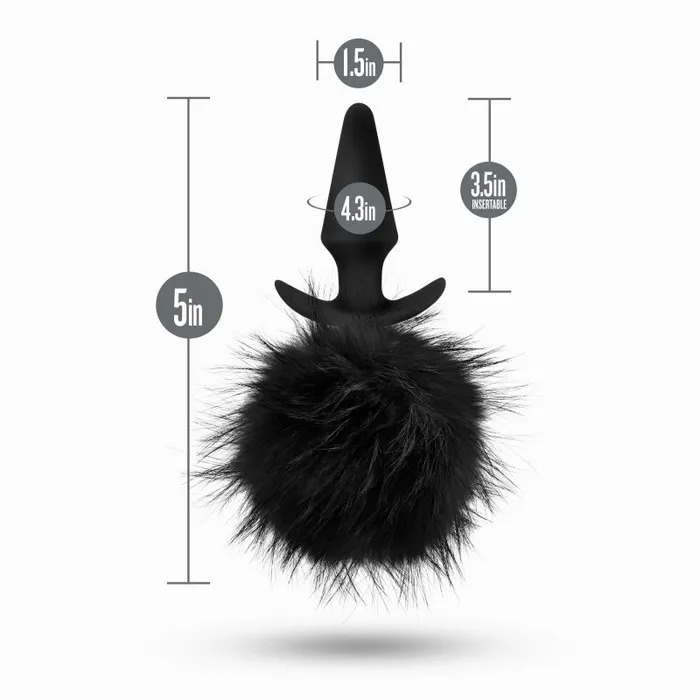 Blush Novelties Anal Adventures Platinum Rabbit Tail Plug Male Sex Toys