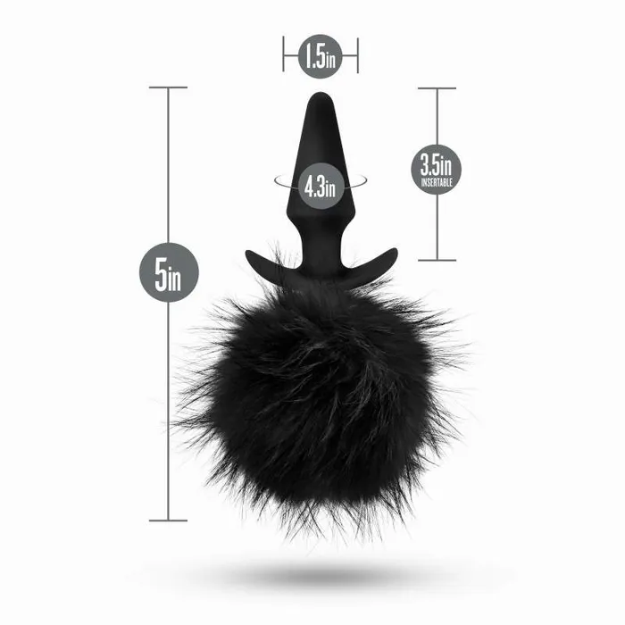 Blush Novelties Anal Adventures Platinum Rabbit Tail Plug Male Sex Toys