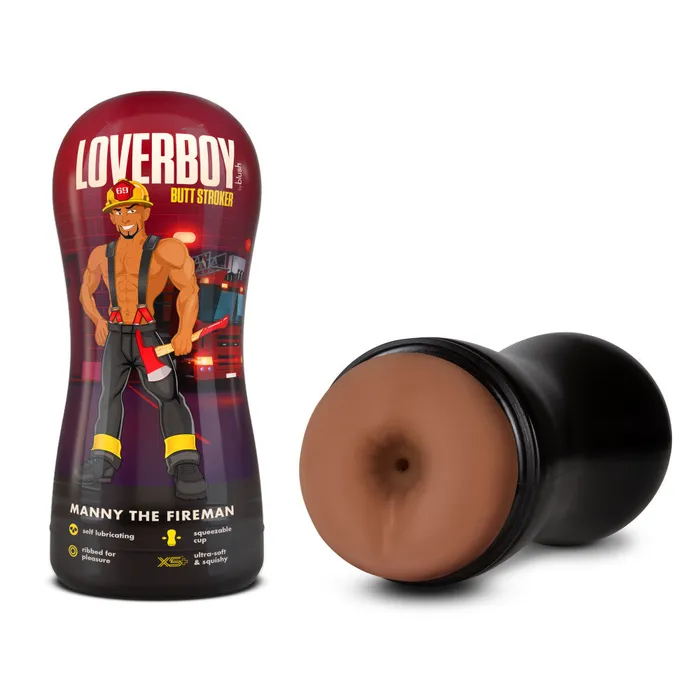 Blush Novelties Male Sex Toys Loverboy Manny The Fireman Tan Male Ass Stroker