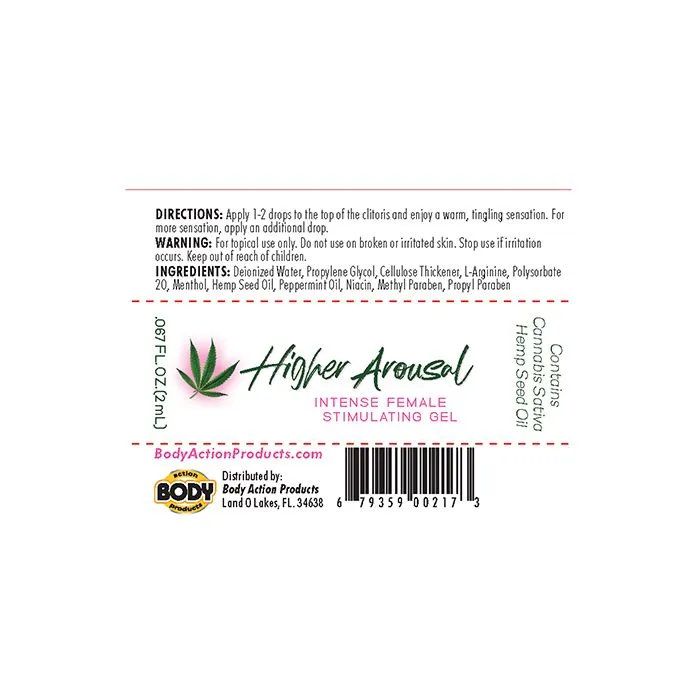Body Action Enhancers Higher Arousal Female Stimulating Gel 12 oz