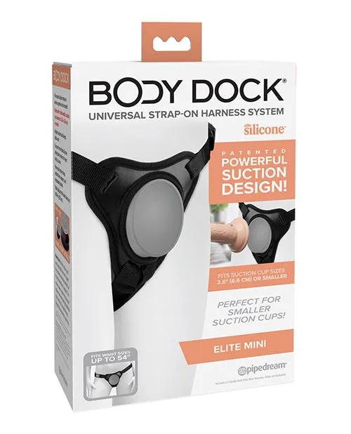Body Dock Body Dock Elite Mini StrapOn BlackGray Female Sex Toys