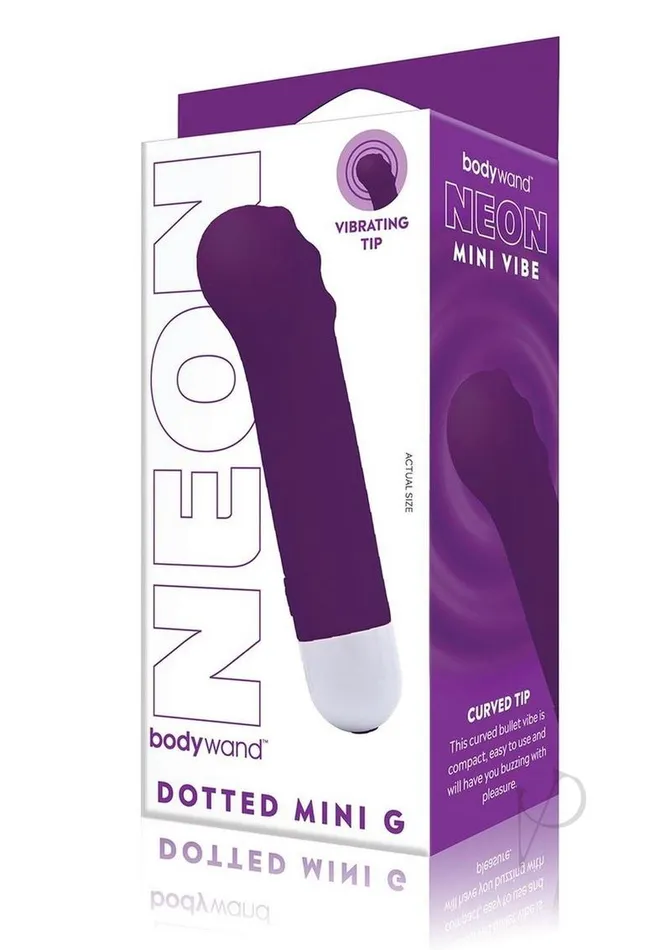 Bodywand Dotted Mini G Rechargeable Silicone Vibrator Neon Purple Bodywand Female Sex Toys Bodywand Dotted Mini G Rechargeable Silicone Vibrator Neon Purple Bodywand Female Sex Toys