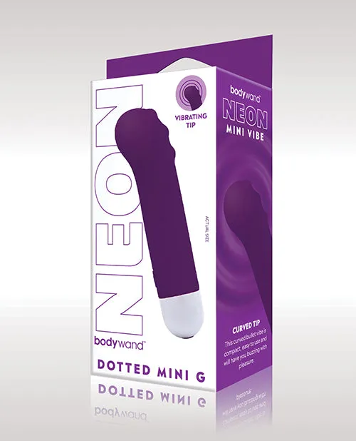 Bodywand Dotted Mini G Rechargeable Silicone Vibrator Neon Purple Bodywand Female Sex Toys Bodywand Dotted Mini G Rechargeable Silicone Vibrator Neon Purple Bodywand Female Sex Toys