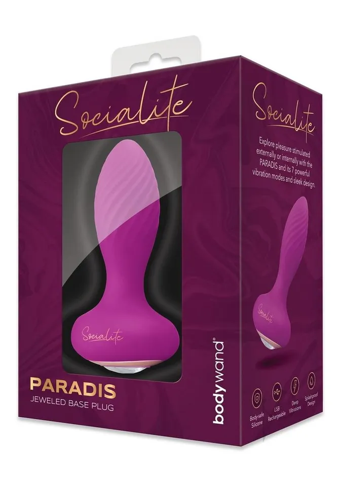 Bodywand Socialite Paradis Rechargeable Silicone Anal Plug PurpleGold Bodywand Anal Bodywand Socialite Paradis Rechargeable Silicone Anal Plug PurpleGold Bodywand Anal
