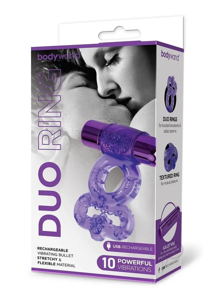 Bodywand Vibrators Bodywand Rechargeable Silicone Duo Ring Purple