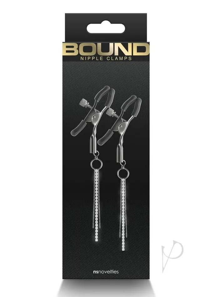 Bound Bound Nipple Clamps D3 Gunmetal Gray Nipple Clitoral Toys