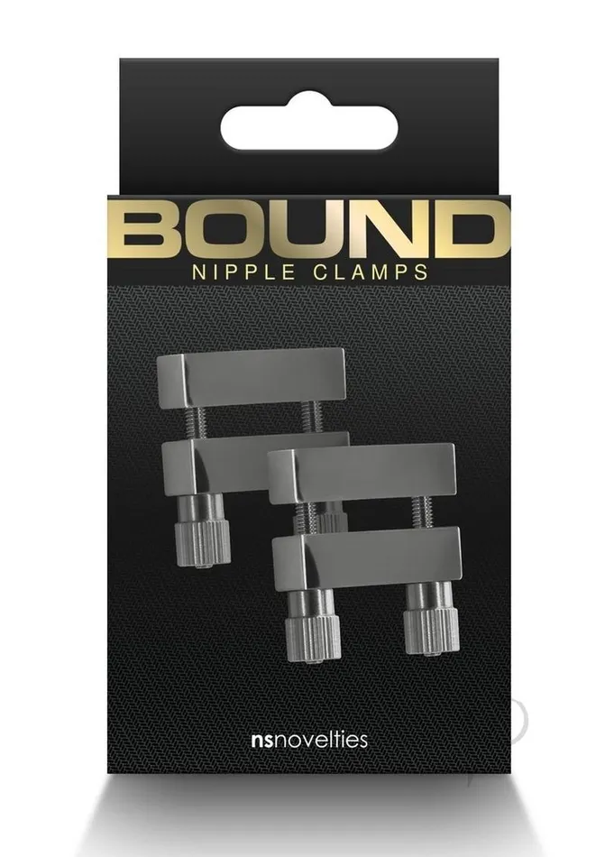 Bound Nipple Clamps V1 Gunmetal Gray Bound Nipple Clitoral Toys