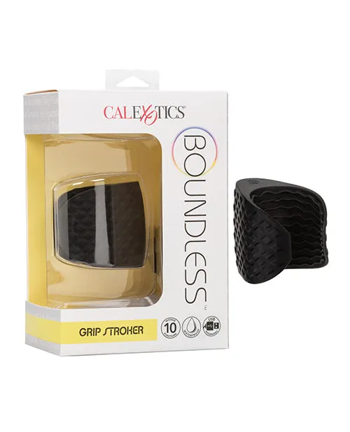 Boundless Male Sex Toys Boundless Grip Rechargeable Silicone Stroker Black