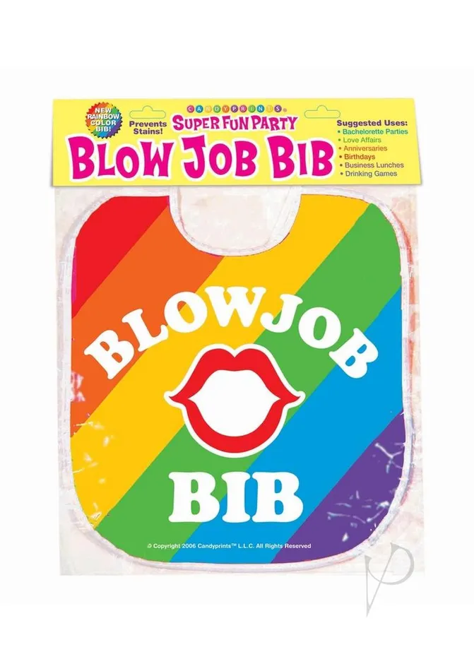 Candyprints Party Anal Blow Job Bib Rainbow