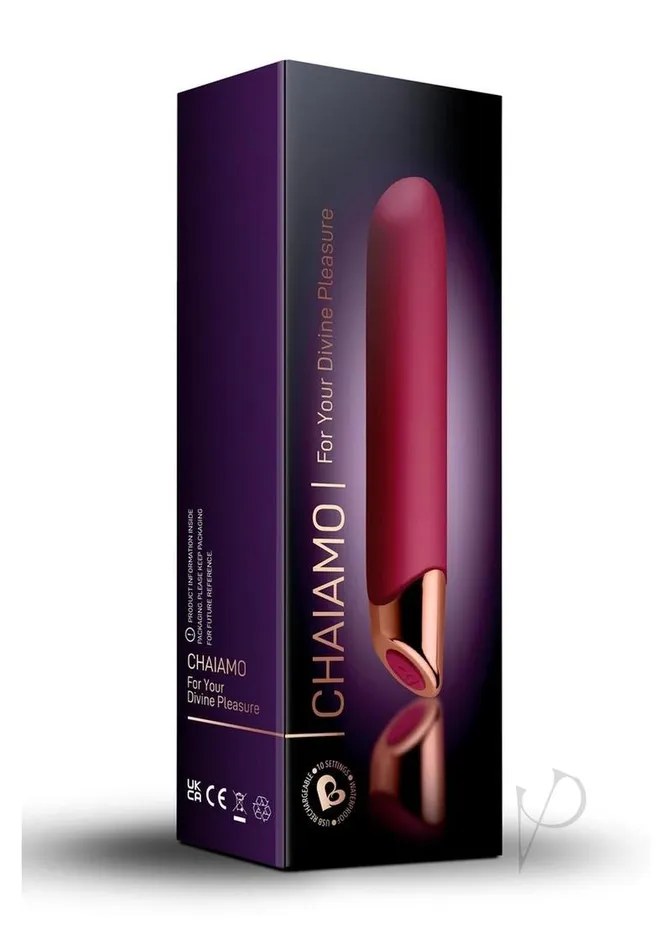 Chaiamo Rechargeable Silicone Vibrator Burgundy Rocks Off Female Sex Toys