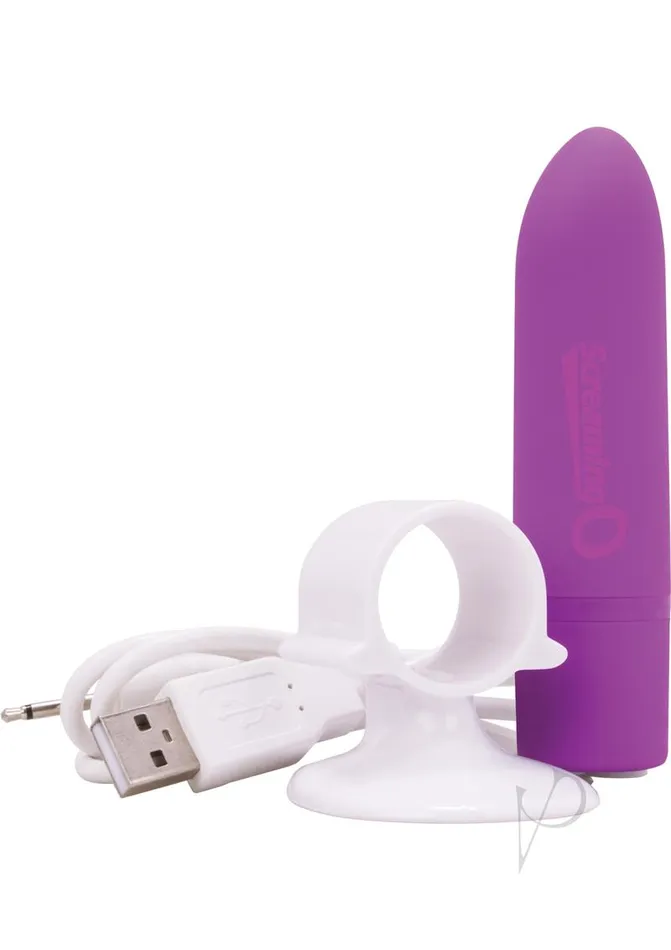 Charged Positive Rechargeable Waterproof Vibrator Purple Charged Vibrators