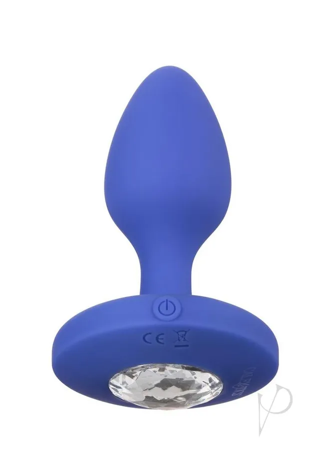 Cheeky Gems Rechargeable Silicone Vibrating Butt Plug Small Blue Cheeky Anal