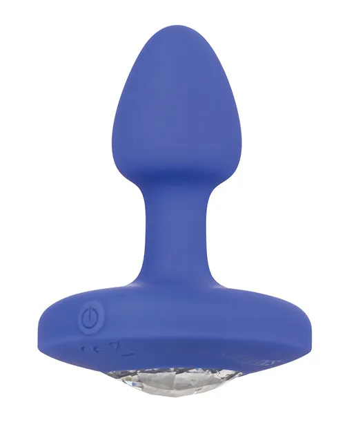 Cheeky Gems Rechargeable Silicone Vibrating Butt Plug Small Blue Cheeky Anal