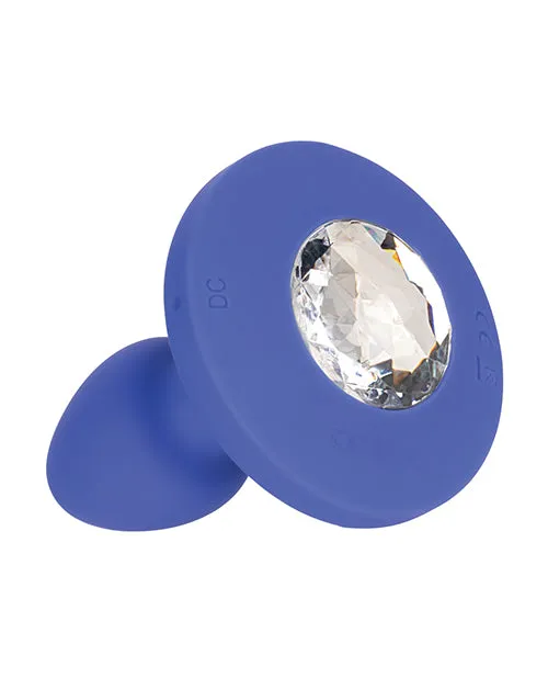 Cheeky Gems Rechargeable Silicone Vibrating Butt Plug Small Blue Cheeky Anal