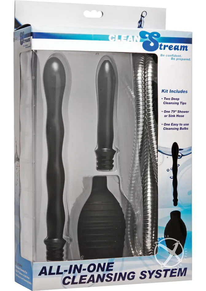 Cleanstream Anal CleanStream AllInOne Shower Cleansing System Black