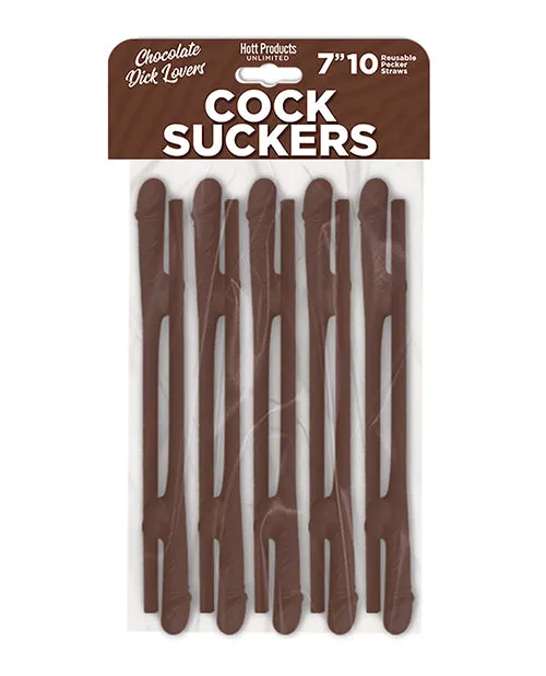 Cock Suckers Male Sex Toys Cock Suckers Pecker Straws Chocolate Lovers Pack of 10 Cock Suckers Male Sex Toys Cock Suckers Pecker Straws Chocolate Lovers Pack of 10