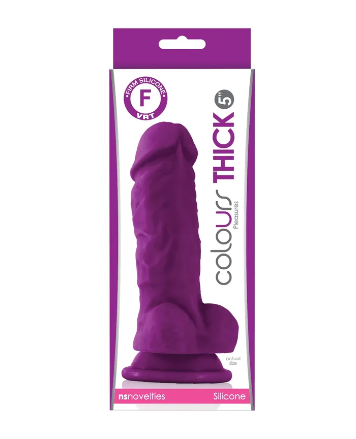 Colours Dildos Colours Pleasures Silicone Thick Dildo 5in Purple