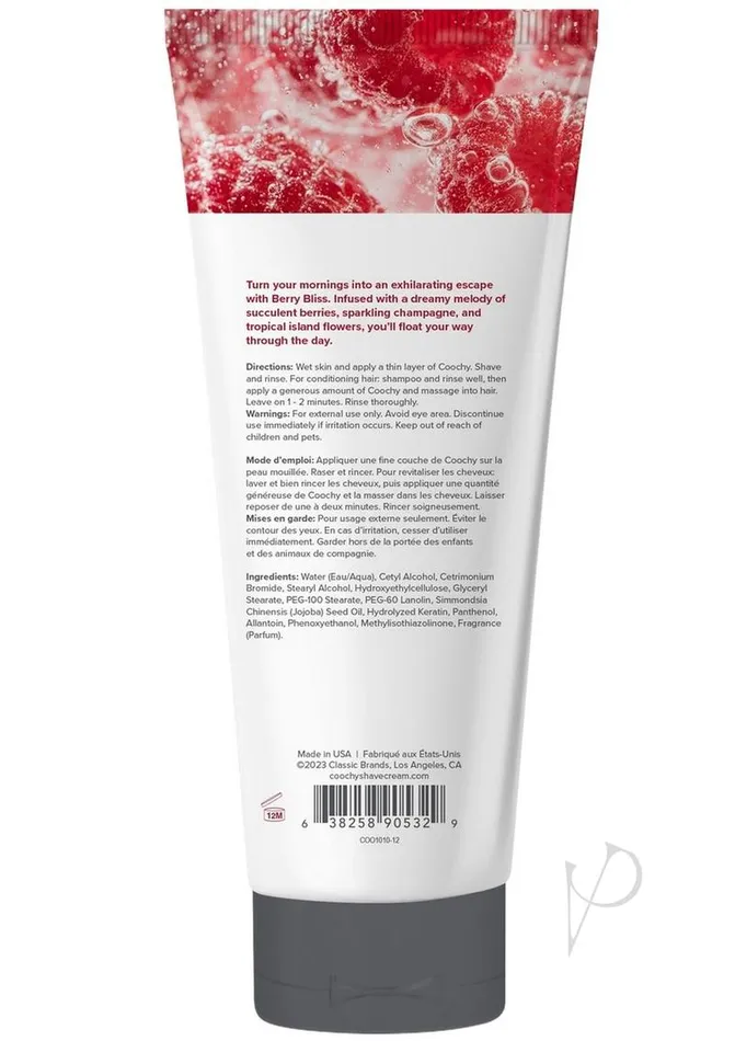 Coochy Female Sex Toys Coochy Berry Bliss Shave Cream 125oz