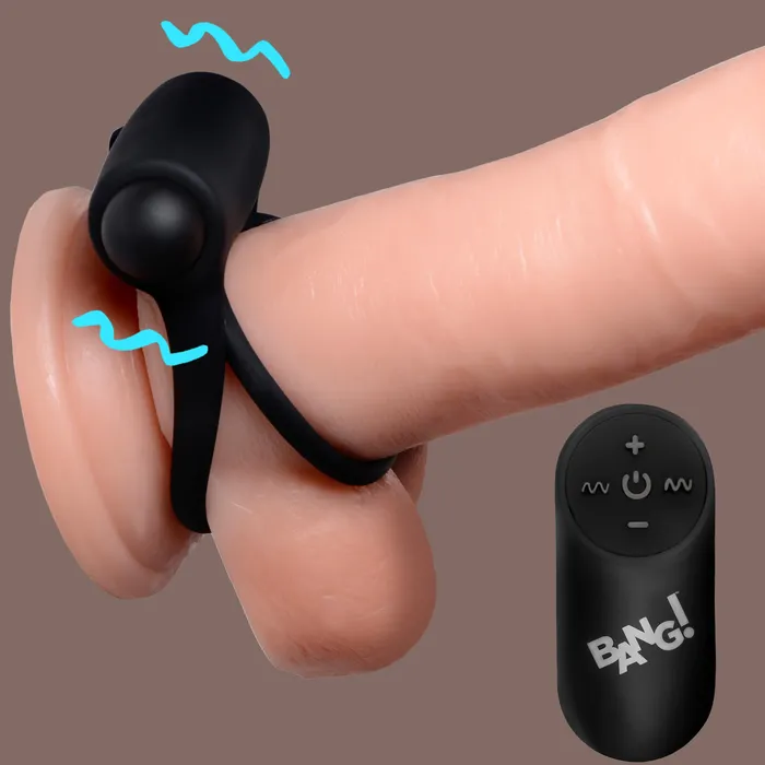 Couples Bang Remote Control 28X Vibrating Cock Ring and Bullet