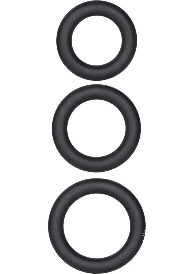 Couples Dr Joel Kaplan Dr Joel Kaplan Silicone Support Rings Cock Ring 3 Piece Set Black