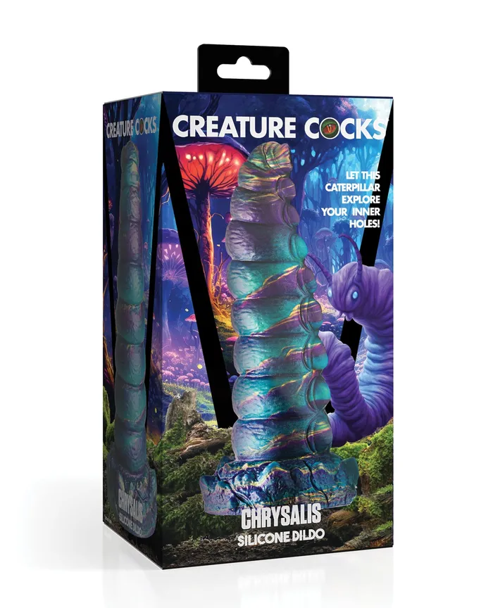 Creature Cock Chrysalis Silicone Dildo BluePurpleGold Creature Cocks Dildos