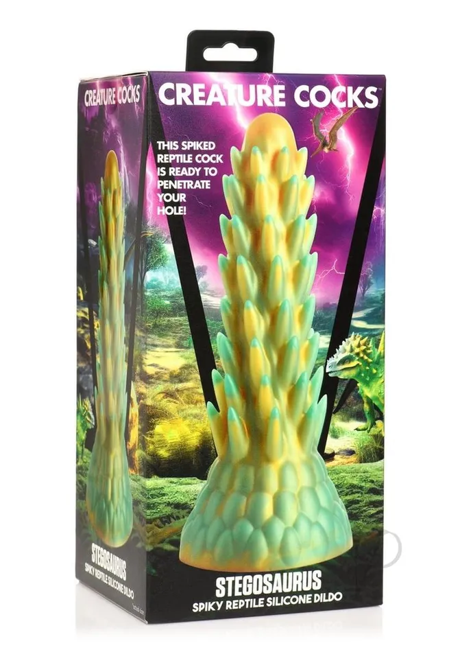 Creature Cocks Dildos Creature Cocks Stegosaurus Spiky Reptile Silicone Dildo TealGold Creature Cocks Dildos Creature Cocks Stegosaurus Spiky Reptile Silicone Dildo TealGold