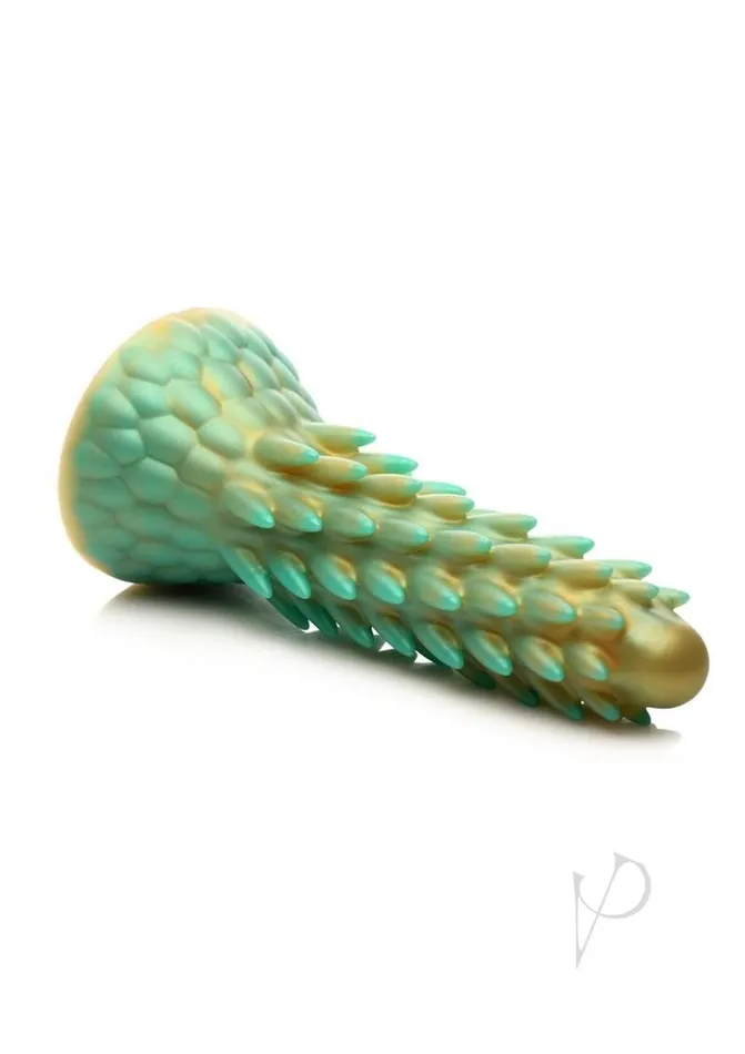 Creature Cocks Dildos Creature Cocks Stegosaurus Spiky Reptile Silicone Dildo TealGold