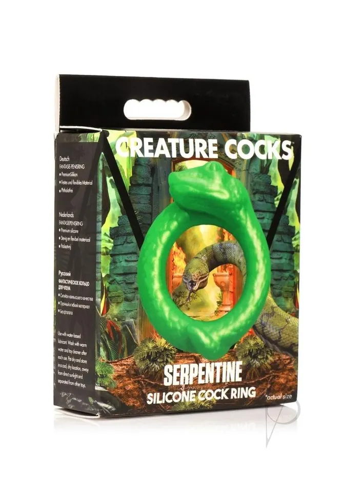 Creature Cocks Male Sex Toys Creature Cocks Serpentine Silicone Cock Ring Green