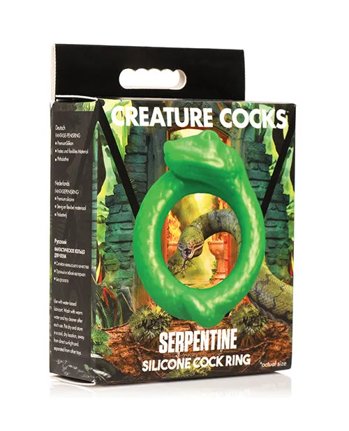 Creature Cocks Male Sex Toys Creature Cocks Serpentine Silicone Cock Ring Green