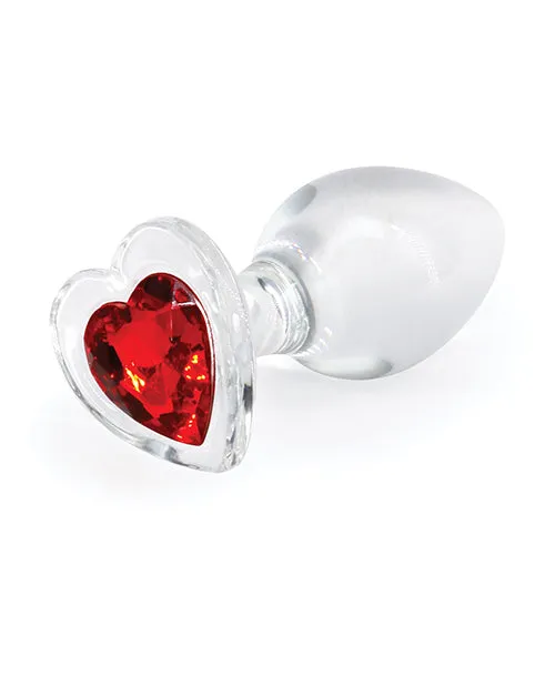 Crystal Anal Crystal Desires Red Heart Glass Anal Plugs Medium Crystal Anal Crystal Desires Red Heart Glass Anal Plugs Medium