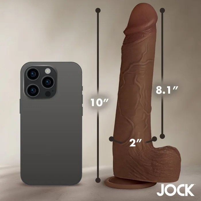Curve Toys 10 Inch Real Skin Silicone Dildo with Balls Dildos
