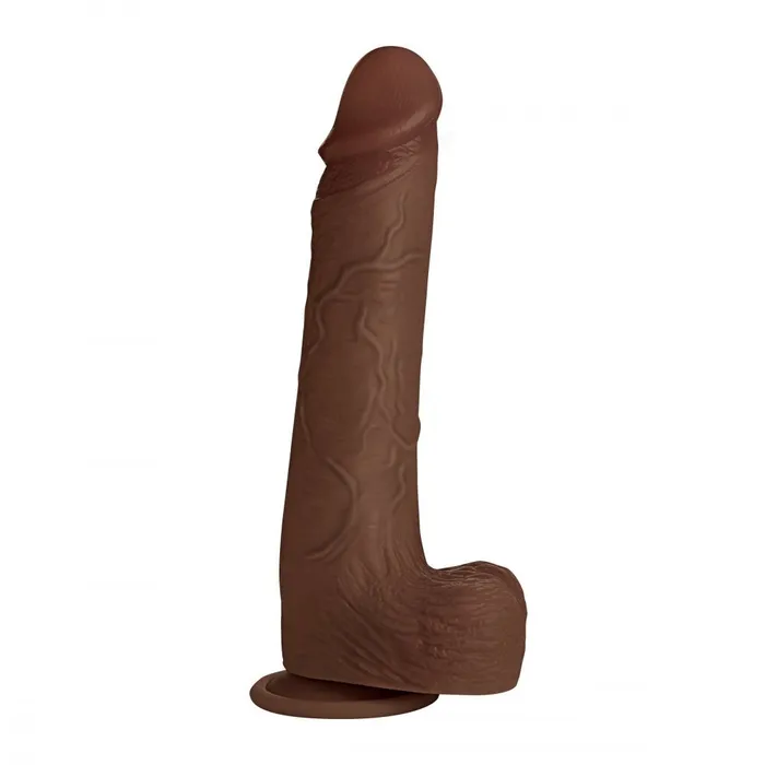 Curve Toys 10 Inch Real Skin Silicone Dildo with Balls Dildos