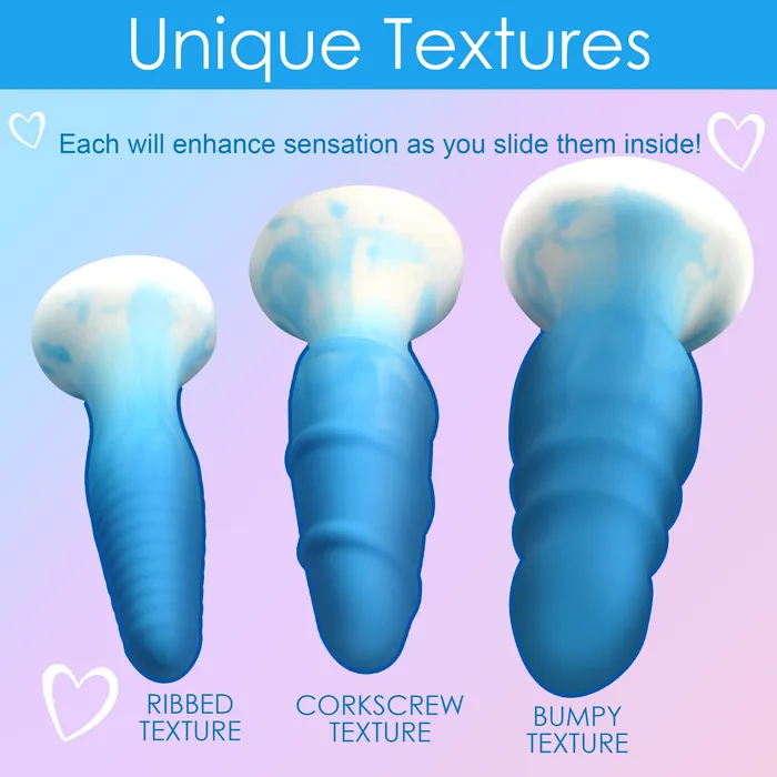 Curve Toys Anal 3 Piece Silicone Butt Plug Set