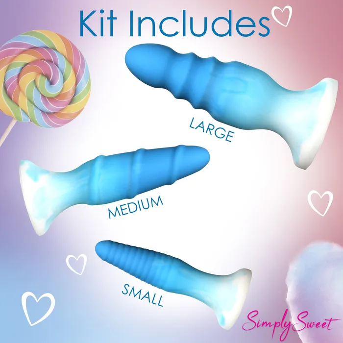 Curve Toys Anal 3 Piece Silicone Butt Plug Set