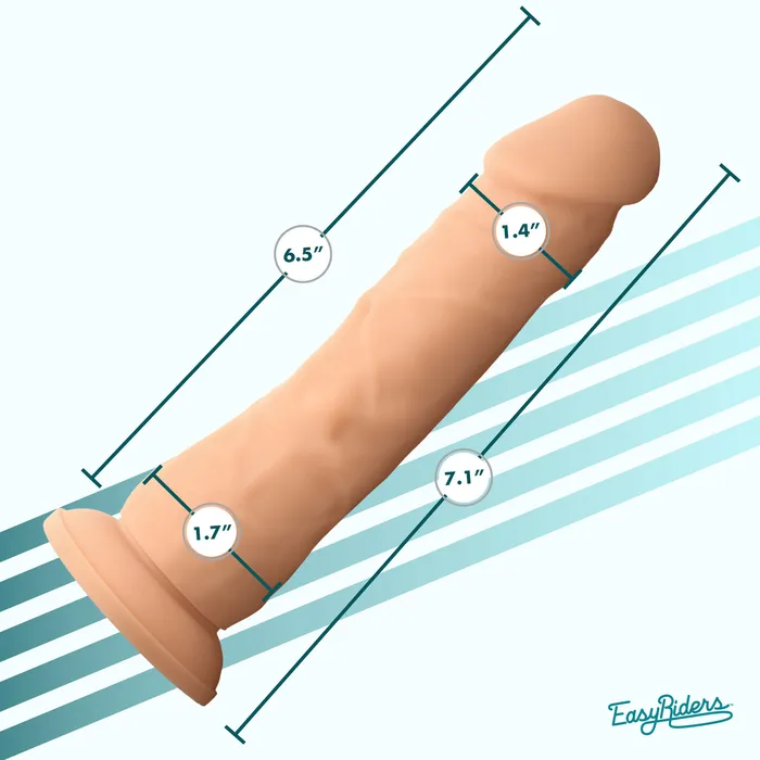 Curve Toys Dildos Easy Riders 7inch Silicone Dildo