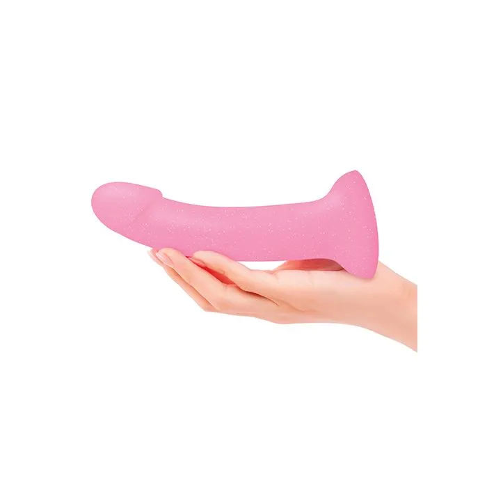 Curved Suction Cup Dildolls Glitzy Glitter Pink Love to Love Dildos