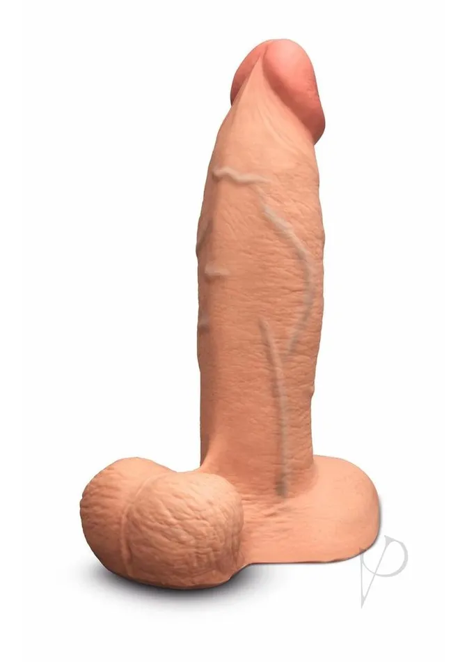 Dildos B Vibe BVibe Slipskin Realistic Silicone Girthy Dildo 8in Caramel