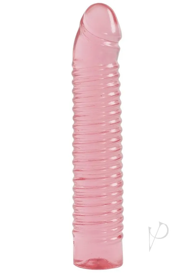 Dildos Doc Johnson Vivid Sunrise Ribbed Jellie Dildo 7in Pink Dildos Doc Johnson Vivid Sunrise Ribbed Jellie Dildo 7in Pink