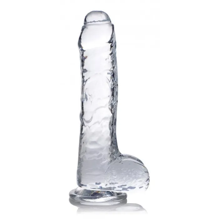 Dildos Jock Jock CThru Dildo with Balls and Foreskin 8 Inch