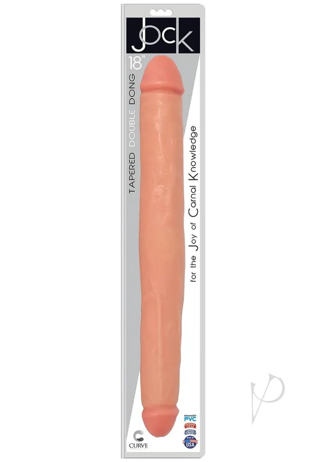 Dildos Jock Jock Tapered Double Dildo 18in Vanilla