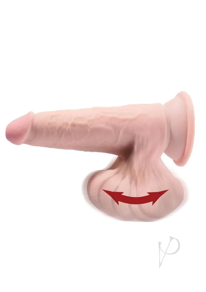 Dildos King Cock King Cock Triple Density Cock with Swinging Balls 7in Vanilla