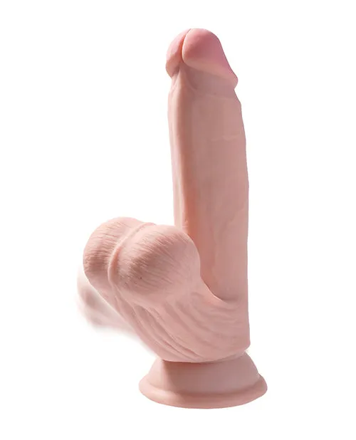 Dildos King Cock King Cock Triple Density Cock with Swinging Balls 7in Vanilla