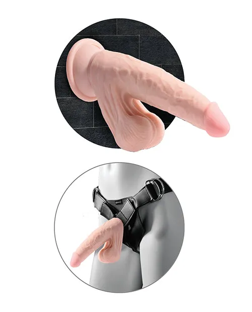 Dildos King Cock King Cock Triple Density Cock with Swinging Balls 7in Vanilla