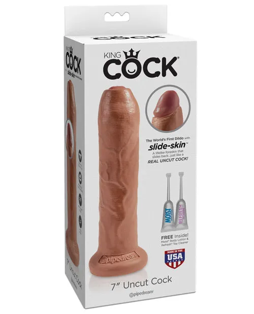 Dildos King Cock King Cock Uncut Cock Dildo 7in Caramel
