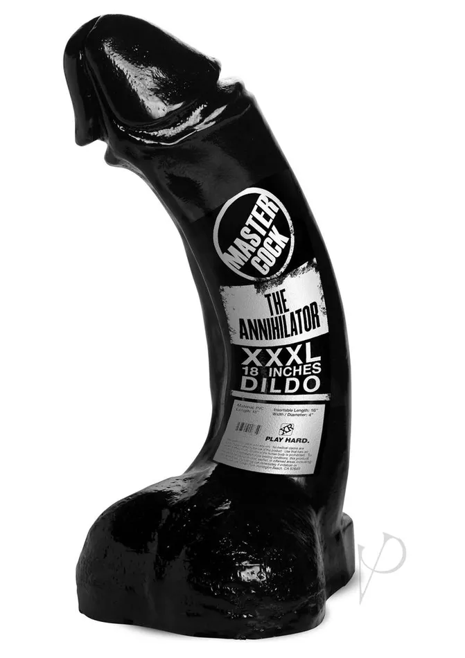 Dildos Master Cock Master Cock The Annihilator XXXL 18in Dildo Black