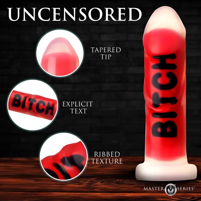 Dildos Master Series The Explicit Text Silicone Dildo