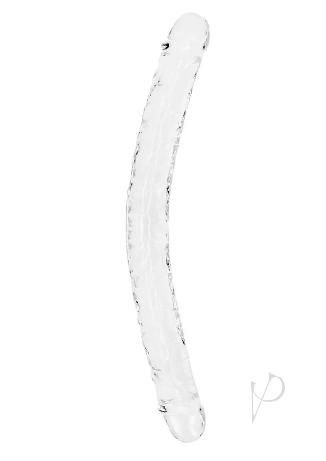 Dildos Real Rock RealRock Crystal Clear Double Dong 18in Clear