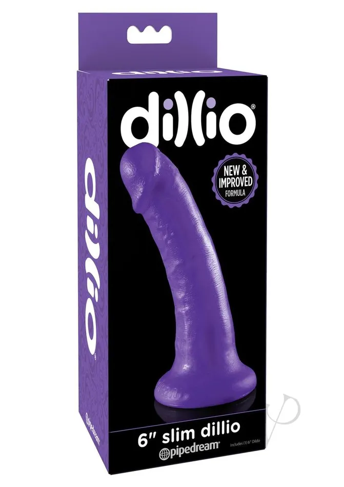 Dillio Dildos Dillio Realistic Slim Dildo 6in Purple
