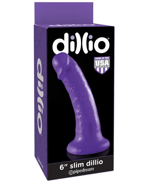 Dillio Dildos Dillio Realistic Slim Dildo 6in Purple